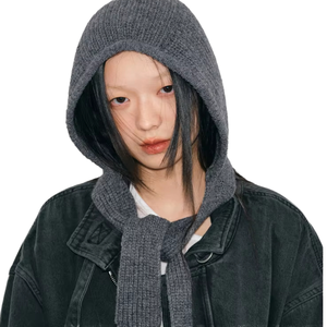 Nouveau cagoule en laine 100 % tricotée pour femme, couleur unie, idéale pour l'automne, l'hiver, les sports, les fêtes, les voyages, la pêche quotidienne - Product Image 4