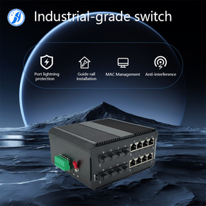 Huayu จัดการสวิตช์เครือข่าย24พอร์ต10/100/1000Mbps ตัวเลือกอีเทอร์เน็ตอุตสาหกรรมที่มี4ไฟเบอร์อัปลิงค์อัตราการส่งข้อมูลสูง - Product Image 5