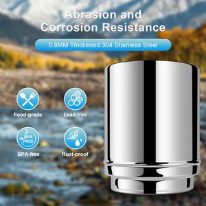 2.25g thép không gỉ Countertop Hệ thống lọc nước Trọng lực đầu vào 2 yếu tố màu đen 2 bộ lọc Fluoride loại lạnh cho RV - Product Image 3