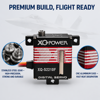 XQ-POWER XQ-S2010D Micro Servo Numérique Sans Noyau 7kg Haute Vitesse 0.08s 8.4V HV Engrenage en Acier Inoxydable pour Hélicoptère et Avion RC