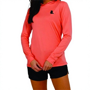 T-shirt décontracté uni à capuche et manches courtes pour femme, séchage rapide, écologique, avec logo, coupe classique, idéal pour l'été - Product Image 1