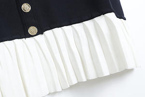 GX8315 <span class=keywords><strong>Abito</strong></span> Estivo da Donna alla Moda 2025, Mini <span class=keywords><strong>Abito</strong></span> <span class=keywords><strong>in</strong></span> <span class=keywords><strong>Maglia</strong></span> a Maniche Corte con Patchwork Colorato e Plissettatura, Elegante e Sexy per Serate - Product Image 5