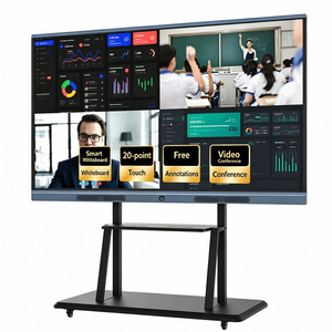 ไวท์บอร์ดอัจฉริยะแบบอินเทอร์แอคทีฟ All-in-One ขนาด 65 นิ้ว UHD พร้อมระบบปฏิบัติการคู่ Android/<span class=keywords><strong>Windows</strong></span> รองรับการสัมผัส 20 จุด กล้อง 48MP รับประกัน 1 ปี - Product Image 1