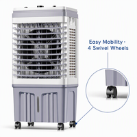 Refroidisseur d'air évaporatif électrique FJ-820ADL à commande mécanique de table, 5000 m³/h, 3 vitesses, avec roulettes pour bureau et garage