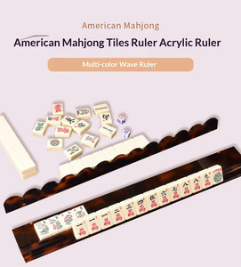 Supporti Magnetici in Acrilico Trasparente per Tessere Mahjong Stile Americano con Fessura Laterale per Giochi da Tavolo, Logo Personalizzabile - Product Image 1