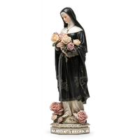 Statue en résine de Sainte Rita de Cascia, figurine décorative religieuse, décoration d'autel pour église catholique et maison, artisanat personnalisé OEM ODM