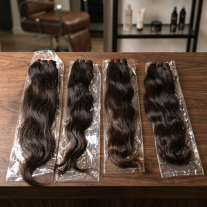 ผมแท้เกรดพรีเมียมอินเดีย เรมี่ เวอร์จิ้น สีธรรมชาติ เย็บสองชั้น ลอนลึกแบบหลวม ความยาวยืด 8-28 นิ้ว - Product Image 3