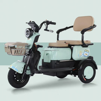 Scooter électrique à trois roues pour handicapés fabriqué en Chine, avec deux sièges arrière, pour adultes