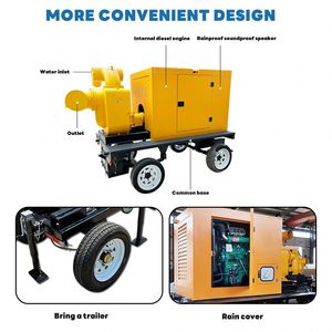 Pompe à eau auto-amorçante mobile sur remorque OEM ODM avec garantie 1 an pour le contrôle des inondations et le drainage municipal - Product Image 3