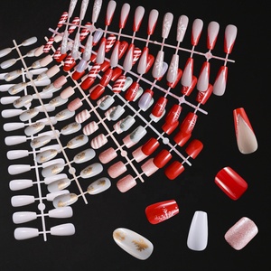 120 <span class=keywords><strong>Uñas</strong></span> Postizas de Navidad con Diseño de Alce y Copo de Nieve, <span class=keywords><strong>Uñas</strong></span> Acrílicas <span class=keywords><strong>Cortas</strong></span> y Redondas, <span class=keywords><strong>Uñas</strong></span> de Ataúd para Manicura - Product Image 4