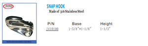 FOYO <span class=keywords><strong>Precision</strong></span> Cast 316 Acero inoxidable pulido Nuevos accesorios para barcos Reemplazo/Reparación Gancho a presión Gancho para guardabarros - Product Image 5