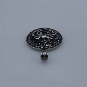 Kalung besar produk baru Retro mendominasi Game and Thrones liontin Shuangluo GTT01 tiga kepala api bernapas Naga - Product Image 5