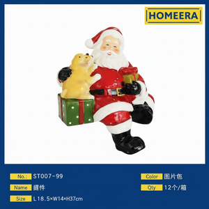 Scatola all'ingrosso di 12 pezzi personalizzabile formato resina Babbo Natale figurina 185x14x9cm piccolo albero di natale decorazione - Product Image 1