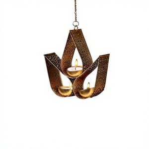 Porte-bougie suspendu en forme de lotus, résistant à la chaleur, décoration pour la maison - Product Image 5