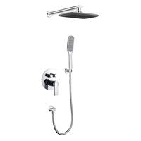 Douche murale encastrée au plafond, température constante, ensemble de douche luxueux à minuterie
