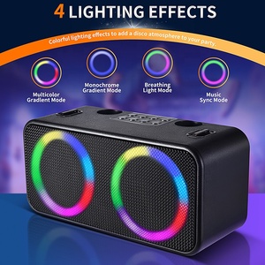 FANSBE Full LED Lighting TWS Función Inalámbrico Portátil <span class=keywords><strong>BT</strong></span> Altavoz de karaoke al aire libre con <span class=keywords><strong>2</strong></span> micrófonos inalámbricos - Product Image 3
