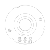 Sensor Gerak Radar Microwave 360 Derajat AC220V 240V 5.8GHz, Pemasangan Permukaan, Detektor HF yang Dapat Disesuaikan untuk Tangga dan Ruang Bawah Tanah