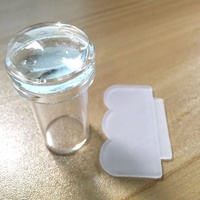 Tampon à ongles en plastique à petite tête transfrontalier populaire facile à appliquer outil de modèle de plaque à ongles