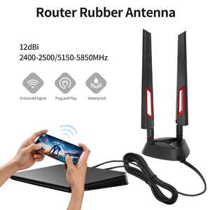 Dual frequency antenna router external folding glue stick antenna with Magnetic Base 2-in-1 2.4/<b>5G</b> WiFi6 Antenna Kit - Product Image 3