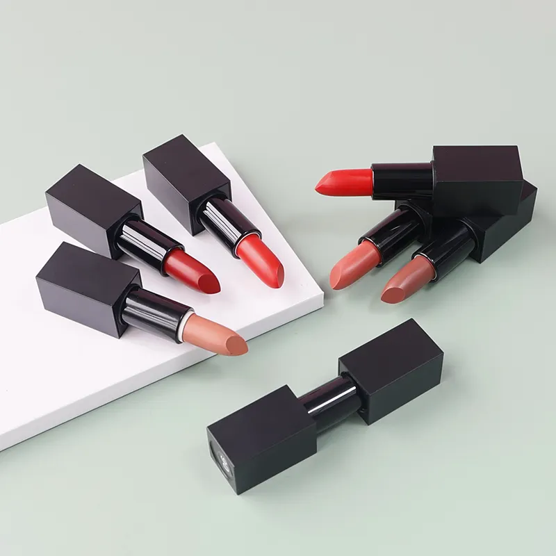 Tùy Chỉnh Kem Lip Stick Không Có Logo Vegan Son Môi Khỏa Thân Không Thấm Nước Nhãn Hiệu Riêng Lâu Dài Son Môi Trang Điểm