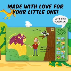 Libro Interactivo de Aprendizaje de Dinosaurios con 10 Botones de Audio para Niños, con Efectos de Sonido e Historias en Audio - Product Image 2