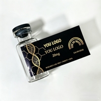 Étiquette autocollante personnalisée en vinyle imperméable pour flacon cosmétique en verre, étiquette de peptide, 3ml 5ml 10ml 20ml 30ml