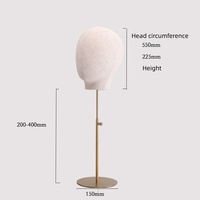 Présentoir de Chapeaux Moderne en Acier Inoxydable, Support de Table Réglable pour Chapeaux, Casquettes et Perruques pour Magasin