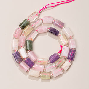 Assortiment de perles en pierre naturelle 8X10mm brin 15 \ "véritable cylindre perles en vrac pierres précieuses tube perles <span class=keywords><strong>baril</strong></span> pour la fabrication de bijoux - Product Image 5