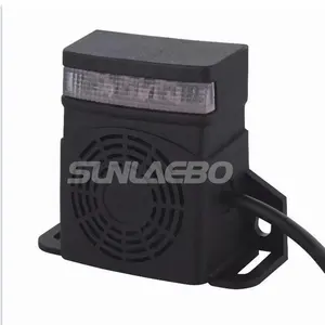 Bibi Sound-timbre electrónico de 9V a 48V, altavoz de alarma de respaldo, bocina de sirena con luz Led