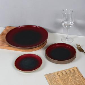 Vaisselle en céramique XINWEE Kite Crimson, personnalisable, design rétro de luxe léger, origine Hunan, vaisselle écologique pour hotpot - Product Image 4