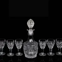 N5 conjunto de vinho de vidro transparente, conjunto de vidro de uísque com escultura antiga