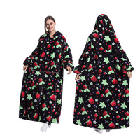 Haute qualité hiver 100% Polyester personnalisé couverture portable en peluche surdimensionné polaire à capuche couverture à capuche pour enfant adulte