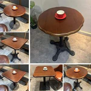 Coffee Shop <b>Table</b> And Chair Set <b>Solid</b> <b>Wood</b> Round Durable Restaurant Furniture For Coffee Shops And Restaurants - Product Image 5