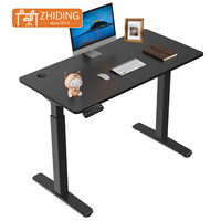 Bureau assis-debout à moteur unique haute stabilité avec contrôleur de mémoire - Table assis-debout à faible bruit (<50 dB)