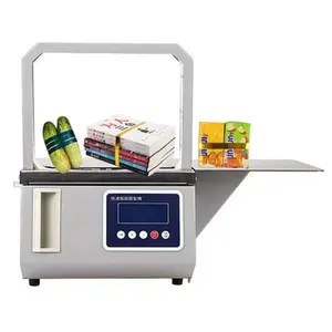 Precio de flejado de caja, sierra de paquete de polietileno de polipropileno, máquina automática de bandas para agrupar verduras