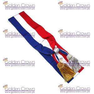 ผ้าพันคอผู้ว่าการเมืองแบบสามสีฝรั่งเศส พร้อมพู่ห้อยเส้นทองและเงิน - น้ำหนักเบา ทนทาน ระบายอากาศได้ดี เหมาะสำหรับใช้งานกลางแจ้งในฤดูใบไม้ผลิ - Product Image 6