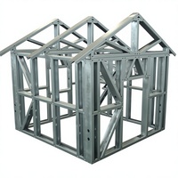 Trusses de toit en acier, trusses de plancher métalliques, dessin, revêtement en zinc, anti-corrosion, résistant au feu, design moderne, certifié CE, argent