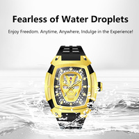 Reloj Mecánico para Hombre con Diseño Moderno, Resistente al Agua 10ATM, Esfera de Cristal, Caja de Acero Inoxidable en Oro Rosa, Movimiento SEIKO NH70