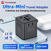 Wontravel 3AC prizler 2500W seyahat adaptörü kompakt boyutu küçük dünya çapında uluslararası dünya evrensel seyahat adaptörü adaptörü