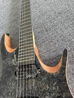 6-Strings Headless Electric Guitar Maple Neck Rosewood Fingerboard Mahogany Matte Body H-S-H Pickup 24 Frets BK Hardware Grote