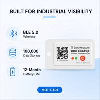 Registrador de Datos de Temperatura Inalámbrico ZenMeasure ABS OEM Personalizable con Batería de Larga Duración, Clasificación IP67, Control por Aplicación Inteligente para Refrigeración