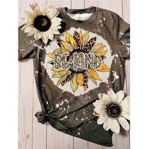 Custom Women's Clothing T-shirt Summer Sublimation Plus Size T-shirts for Women Tie Dyed <strong>Sunflower</strong> Women <strong>Tops</strong> T-Shirt - Product Image 1
