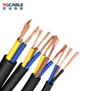 Kabel bangunan rumah listrik fleksibel isolasi PVC tembaga beruntai 4mm 6mm 2.5/300 V bersertifikat RV/RVV/RVVP 500mm 4mm