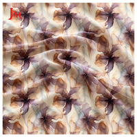 Tissu en mousseline de polyester 100% respirant, imprimé à motifs floraux, tissé pour robe femme