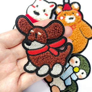 Parche de chenilla con forma de corazón rosa melocotón, borde dorado brillante, insignia bordada termoadhesiva para sombrero, sudadera, bolso, decoración de <span class=keywords><strong>ropa</strong></span> DIY - Product Image 5