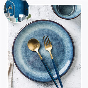 مجموعة أدوات خدمة غير منتظمة بألوان ايكا نوردية مزججة بألوان 18 24 32 زرقاء قابلة للتخصيص - Product Image 5