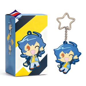 龙之宇20年定制成型聚氯乙烯钥匙扣制造商印刷软聚氯乙烯钥匙扣钥匙圈2D平板公司身份钥匙标签 - Product Image 4