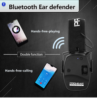 Protège-oreilles Bluetooth rechargeables à réduction de bruit 27 dB NRR, protection auditive sans fil avec fonction d'appel mains libres