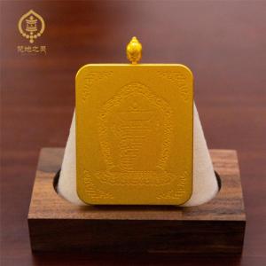 Quà Tặng Lãnh Đạo màu sắc khoáng sản, Mặt dây chuyền Tangka vẽ tay đạo đức doanh nghiệp jambhala đen, biểu tượng lợi nhuận cân bằng, - Product Image 3