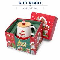 Tasse fantaisie personnalisée Père Noël dessin animé pour souvenir de vacances, vente en gros, livraison rapide, impression sur mesure